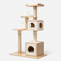 Albero tiragraffi per gatti 80 x 60 x 170 cm in legno beige con sisal e cucce