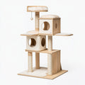 Albero tiragraffi per gatti 80 x 60 x 150 cm in legno beige con sisal e cucce